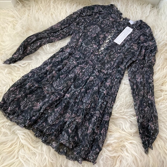 IRO. JEANS DARLING CUT-OUT RUFFLED MINI DRESS - Picture 3 of 11